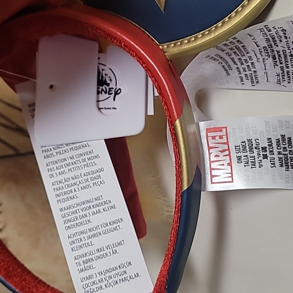 Marvel Captain Marvel Mohawk  Ears Headband - Red, Blue, Gold - Picture 4 of 5